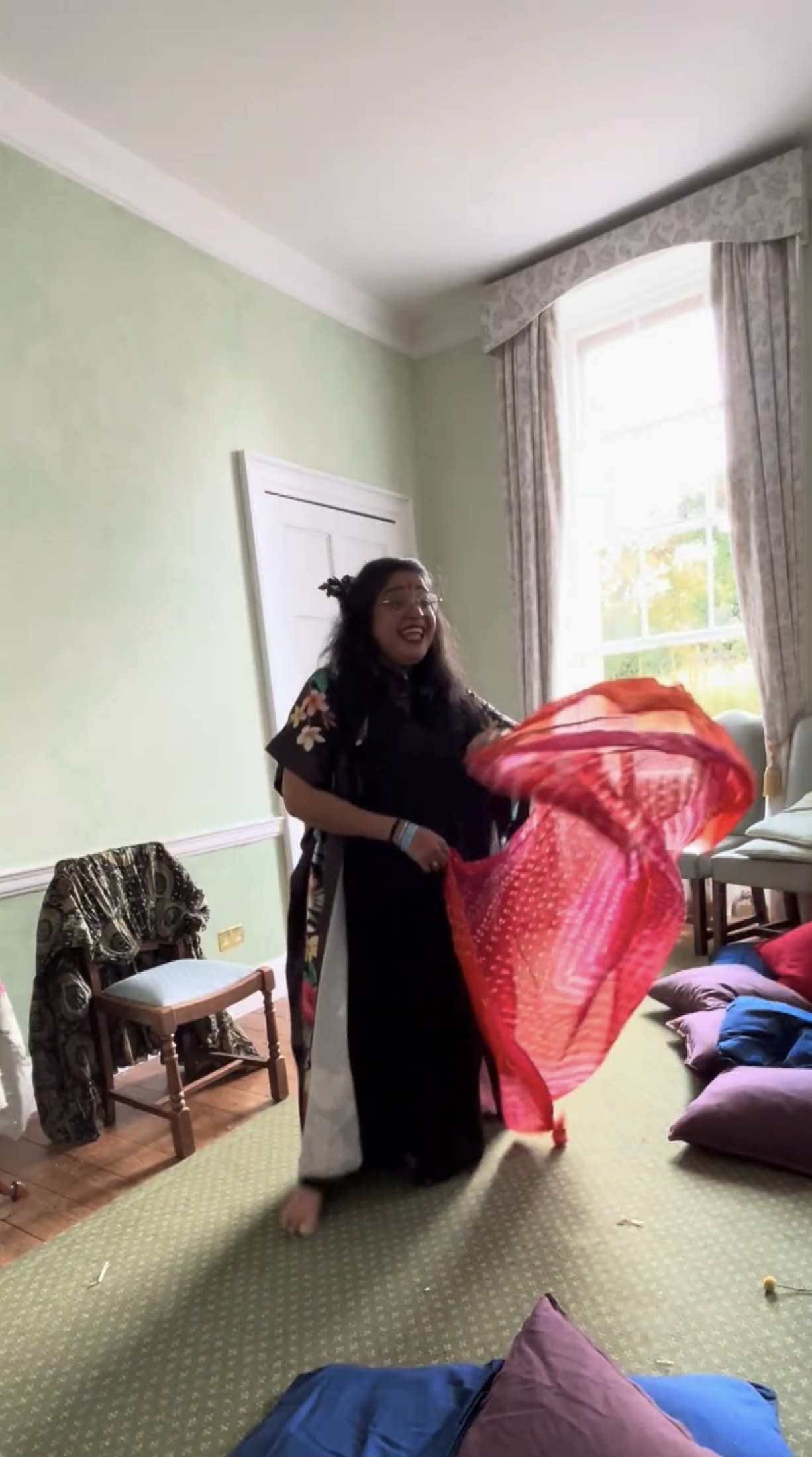 Atmospheric portrait from a storytelling session in warm tones.